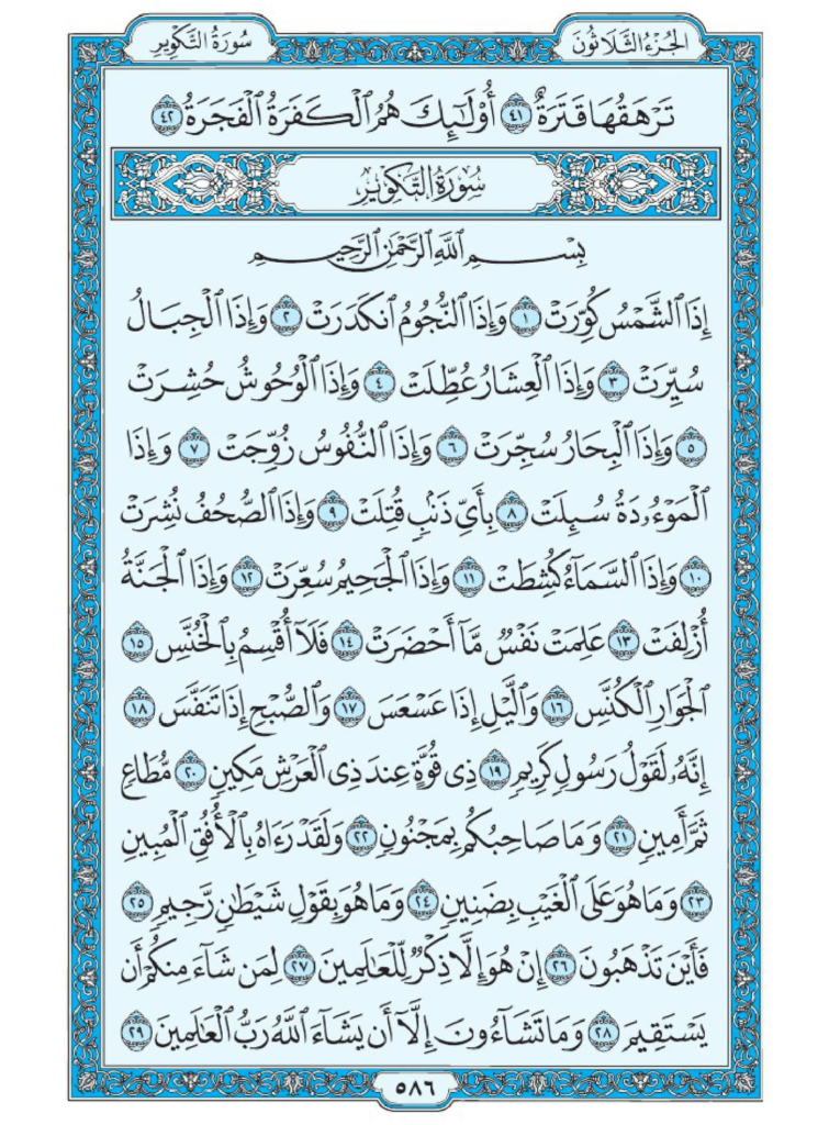 Surah At Takwir Translation In English Urdu Islampak