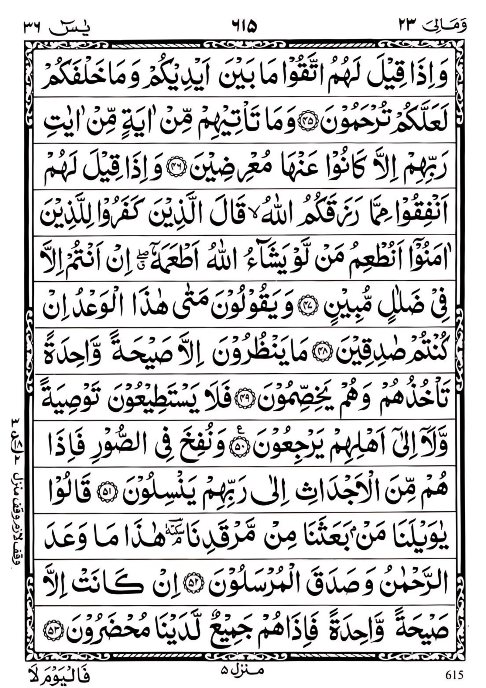 read surah yaseen 5