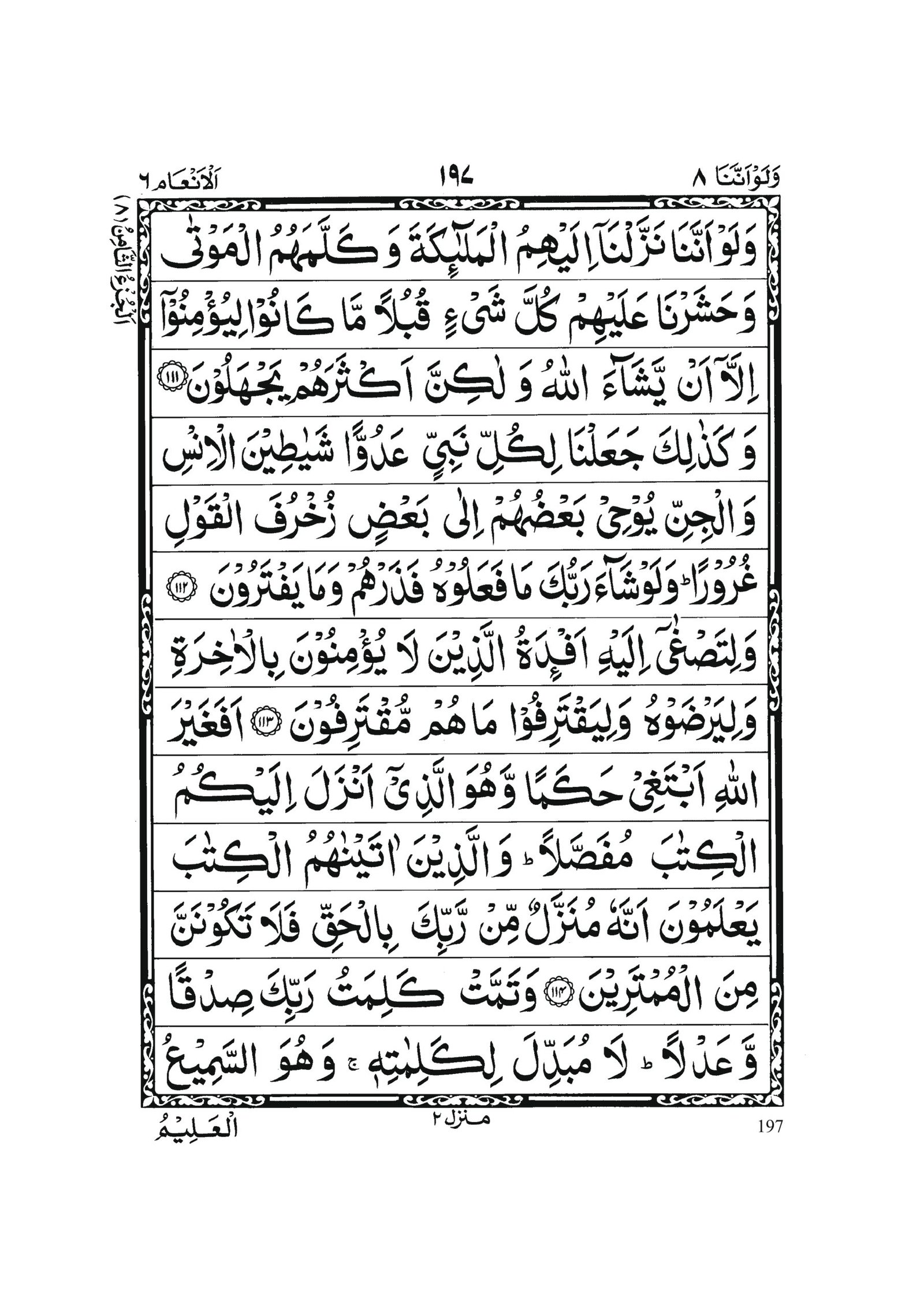 Surah Al Anam in Quran 0196 