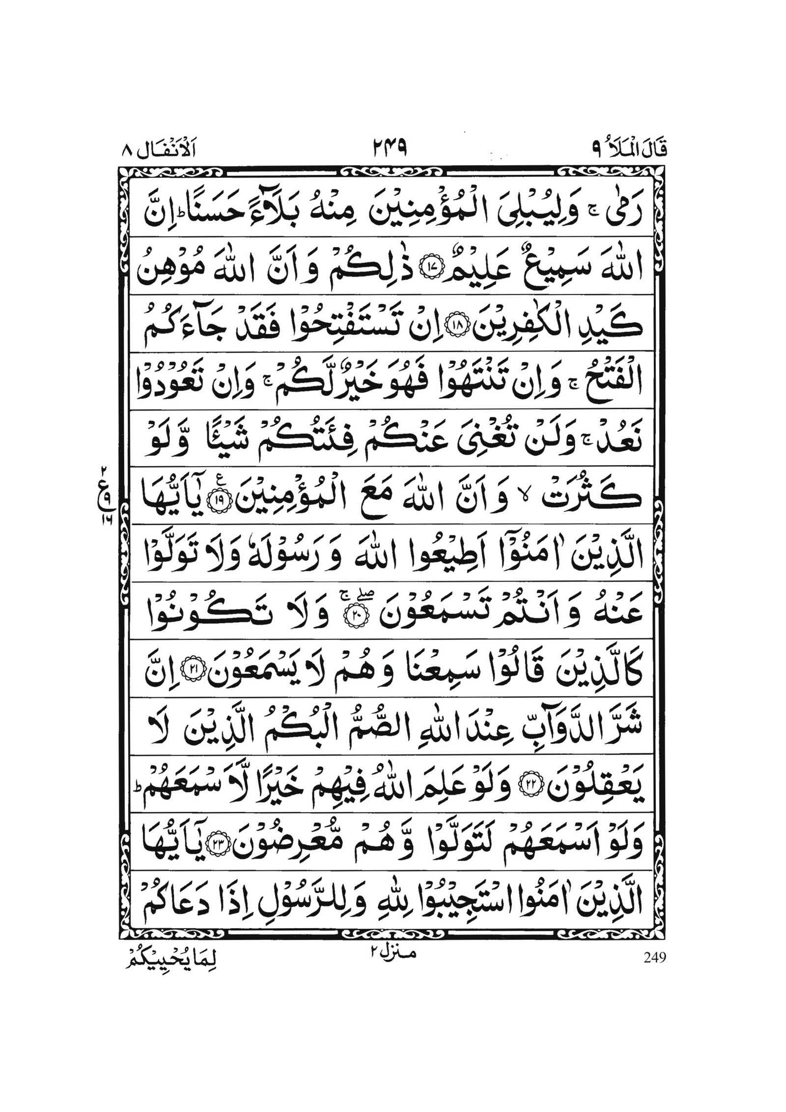 Surah Al Anfal in Quran 0248 