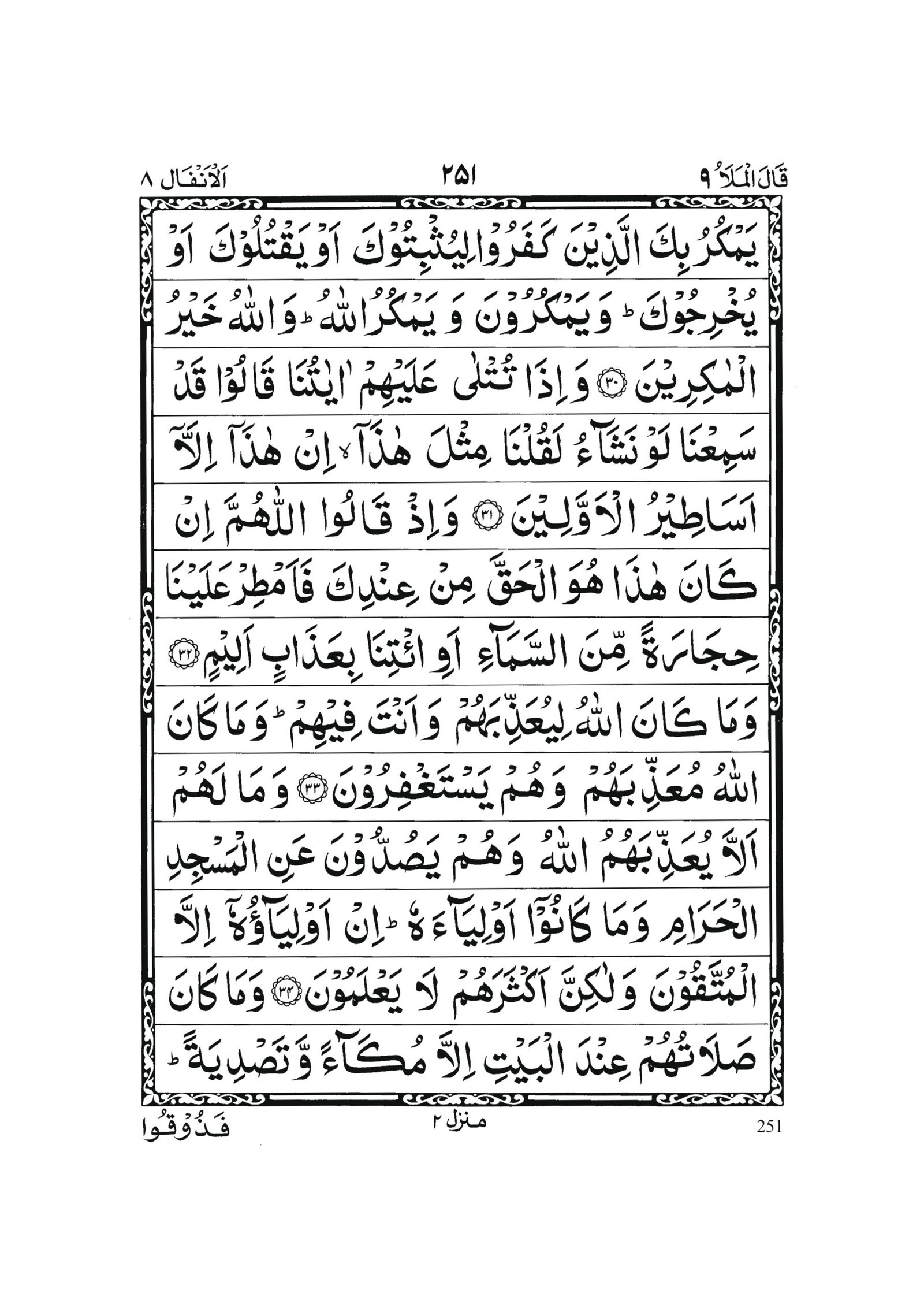 Surah Al Anfal in Quran 0250 