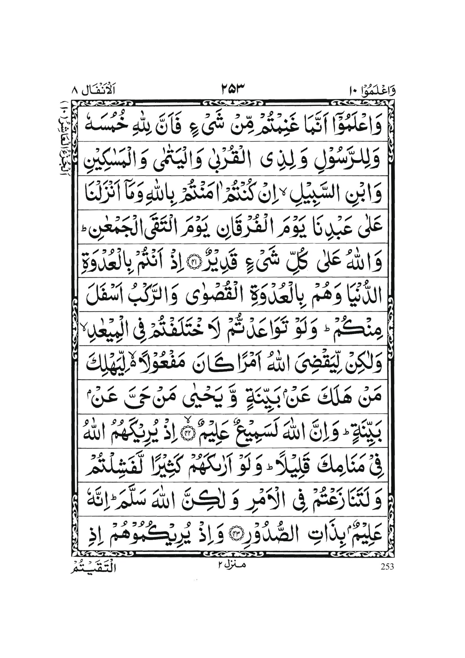 Surah Al Anfal in Quran 0252 