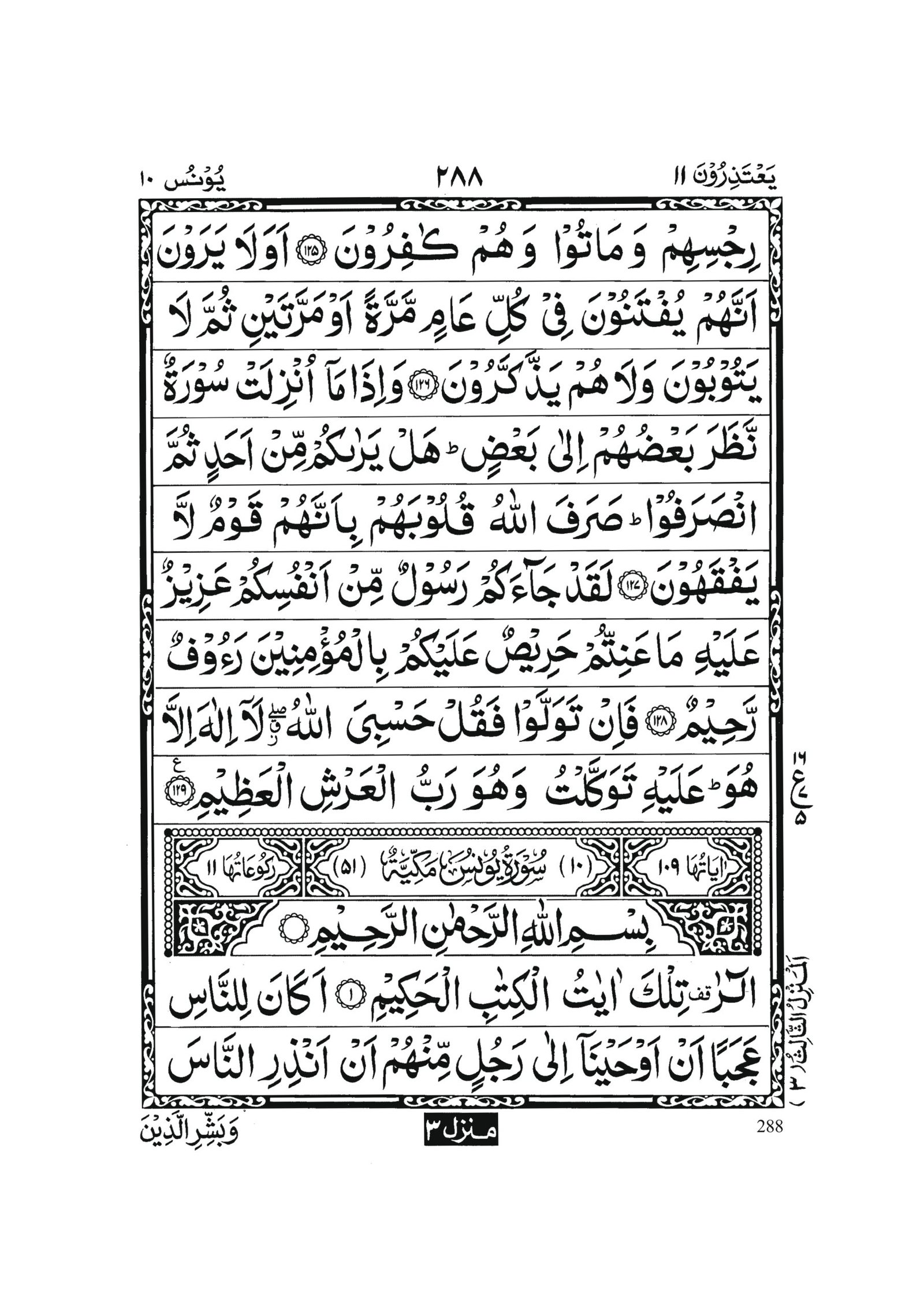 Surah Yunus in Quran 0287