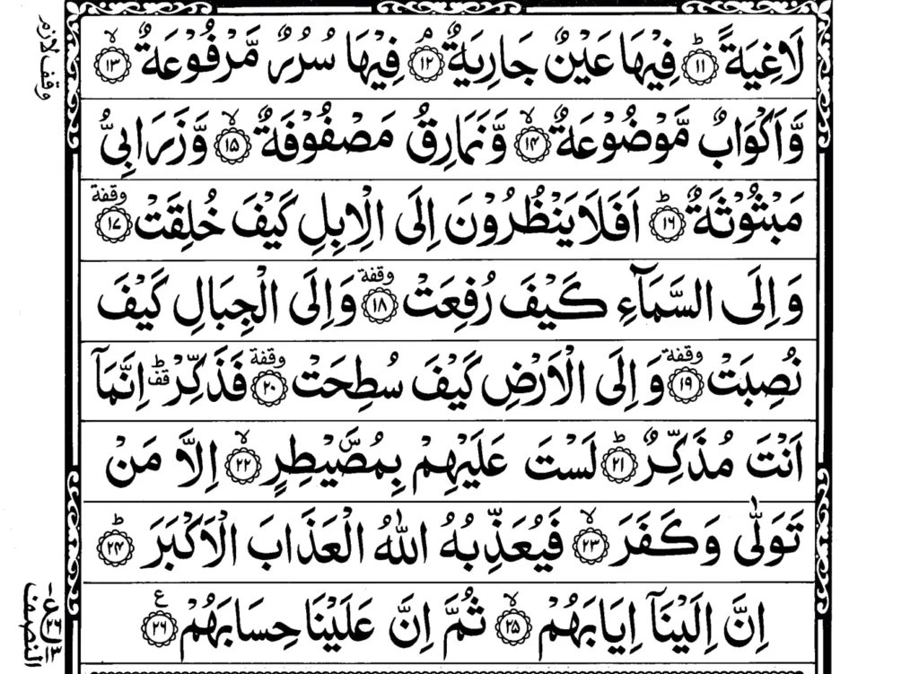 Surah Al Ghashiya Ayat 11 to 26