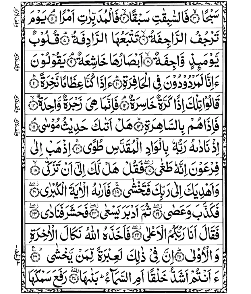 Surah An Nazi'at Ayat 3 to 27