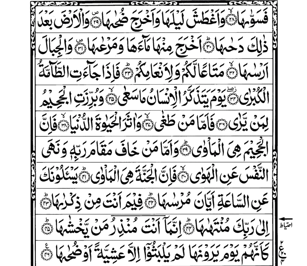 Surah An Nazi'at Ayat 28 to 46