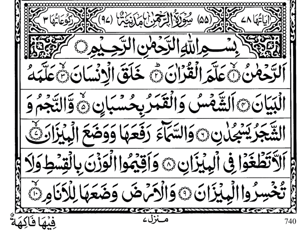 Surah Ar rahman Ayat 1 to 10