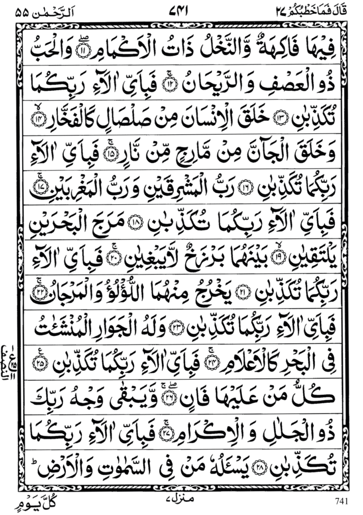 Surah Ar rahman Ayat 11 to 28